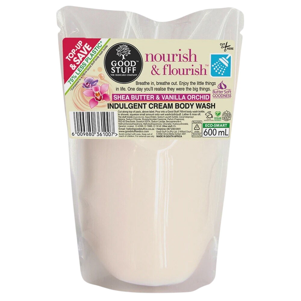 Good Stuff Body Wash Nourish & Flourish Refill 600ml Safari Meats